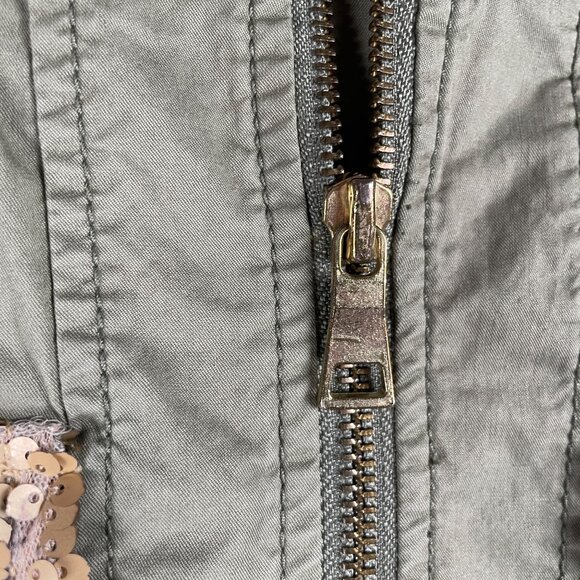 Chicos Womens Vest 0/S Green Office Work Career Sequin Capsule Everyday Minimal - Picture 6 of 13